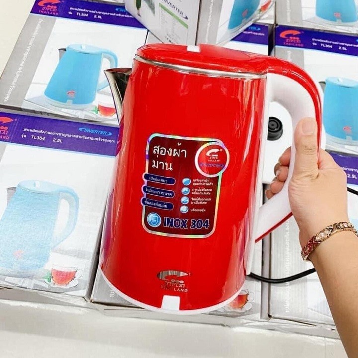Ấm siêu tốc 2 lớp JIPLAI THAILAND - 2.5L