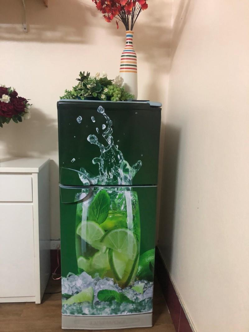 Tranh dán tủ lạnh Decan dán tủ lạnh 3d cốc nước chanh