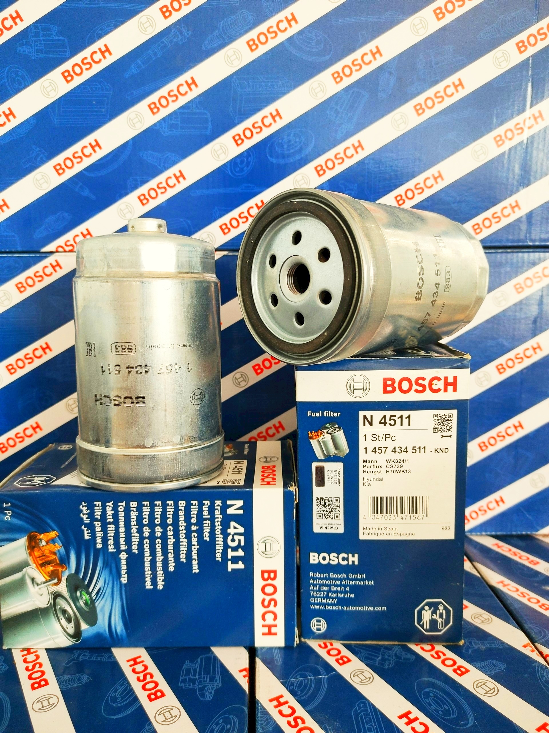 Lọc nhiên liệu hyundai solati, grand starex máy dầu diesel - bosch n4511