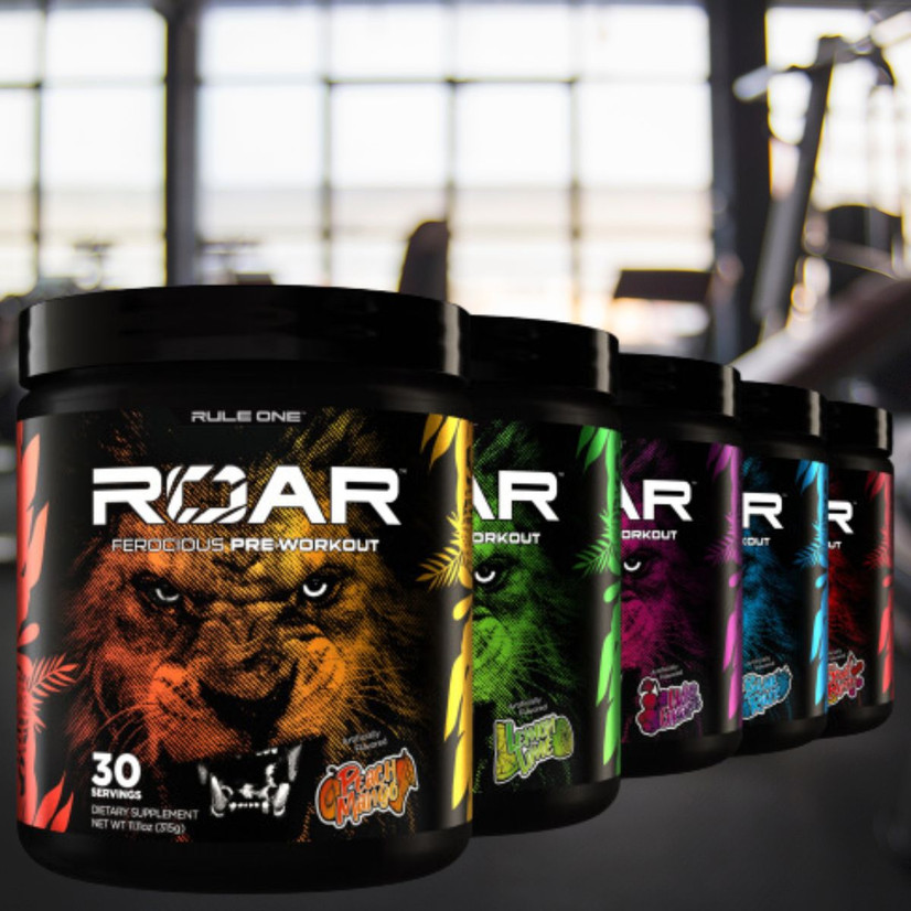 Combo 5 sachets of Rule 1 ROAR Ferocious Pre-Workout 10g