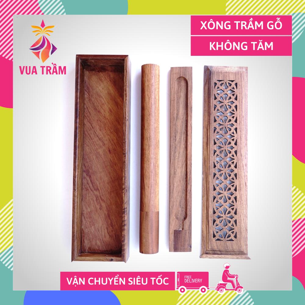Hộp xông trầm hương nhang không tăm hộp đốt trầm + Ống nhang + 100 cây trầm