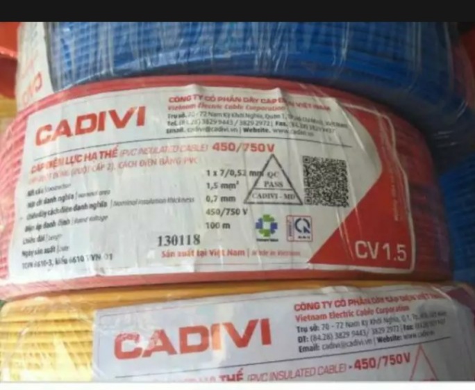 dây điện 1.5 cadivi cuộn 100m