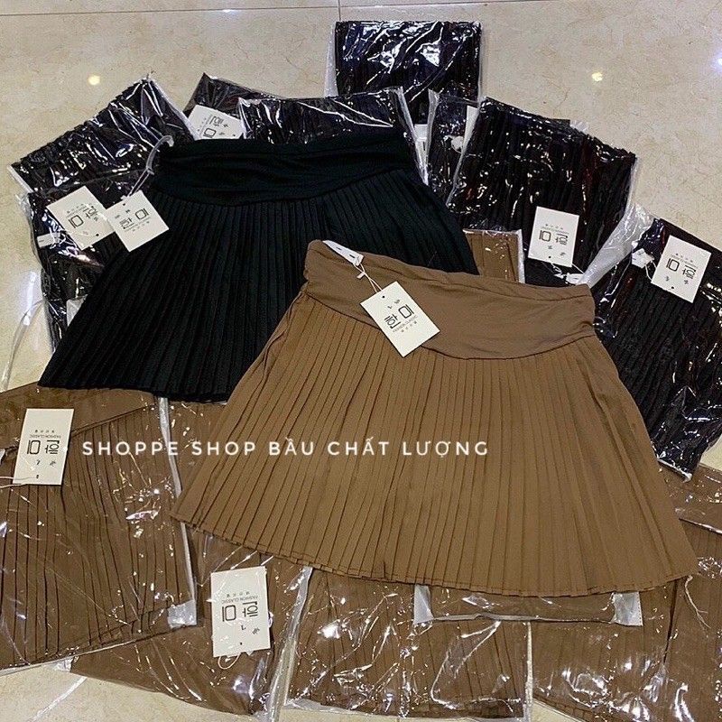 Chân váy bầu tầng xếp ly thời trang