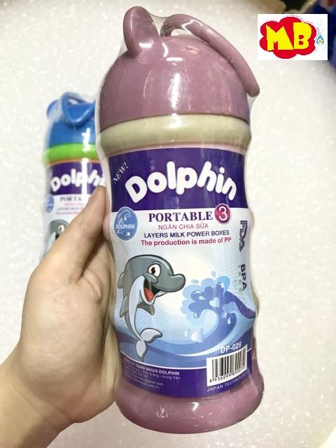 Chia sữa dolphin 3 tầng có nắp