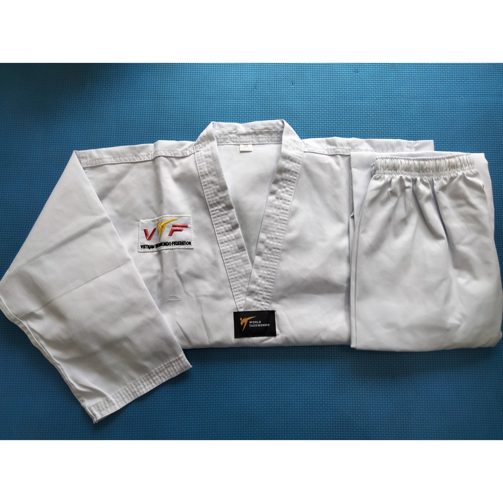 [HCM]Võ Phục Taekwondo Ailaikit, Đồ võ Taekwondo Loại A vải Kaki dày Loại Tốt
