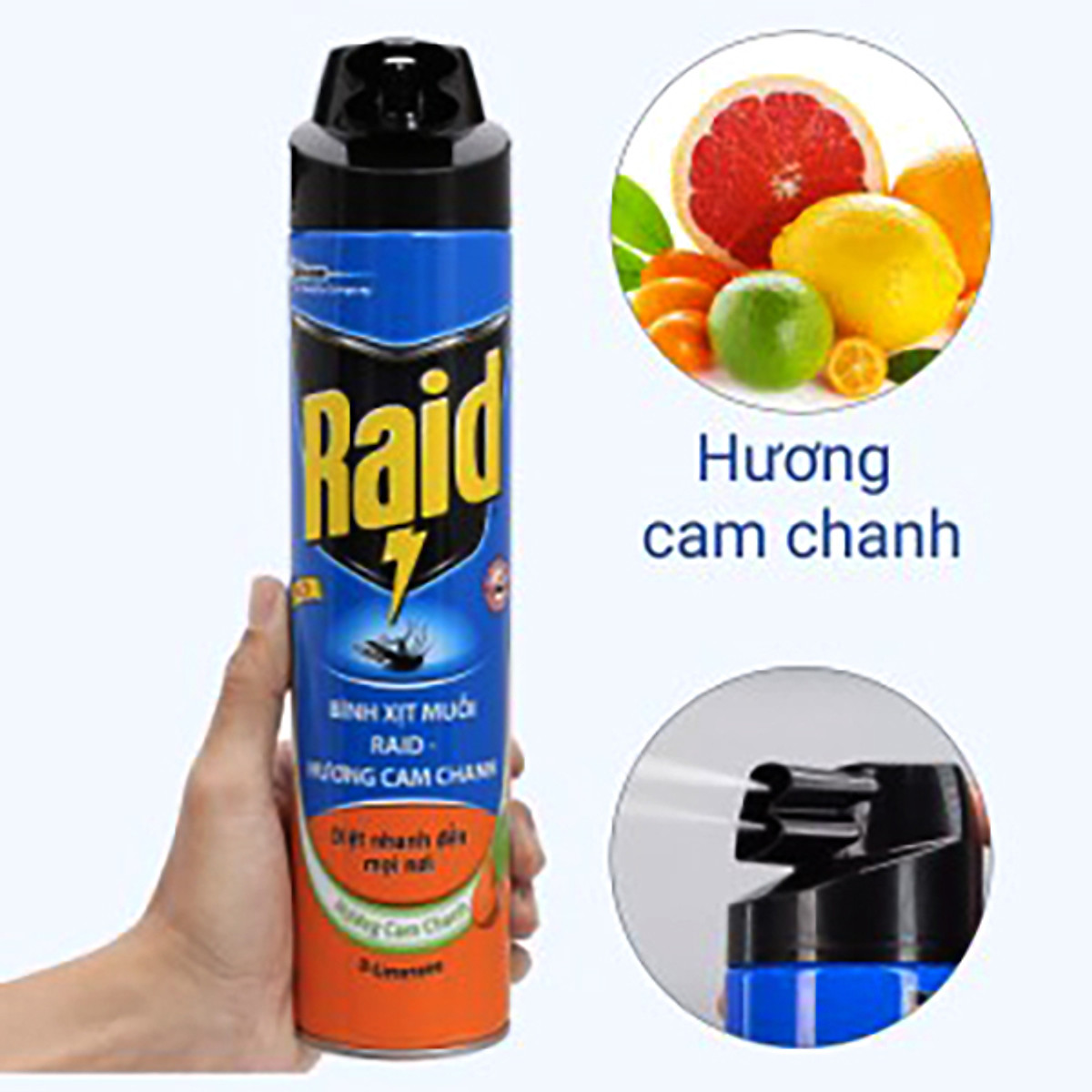 Chai xịt côn trùng RAID - Chai 520ml & 600ml