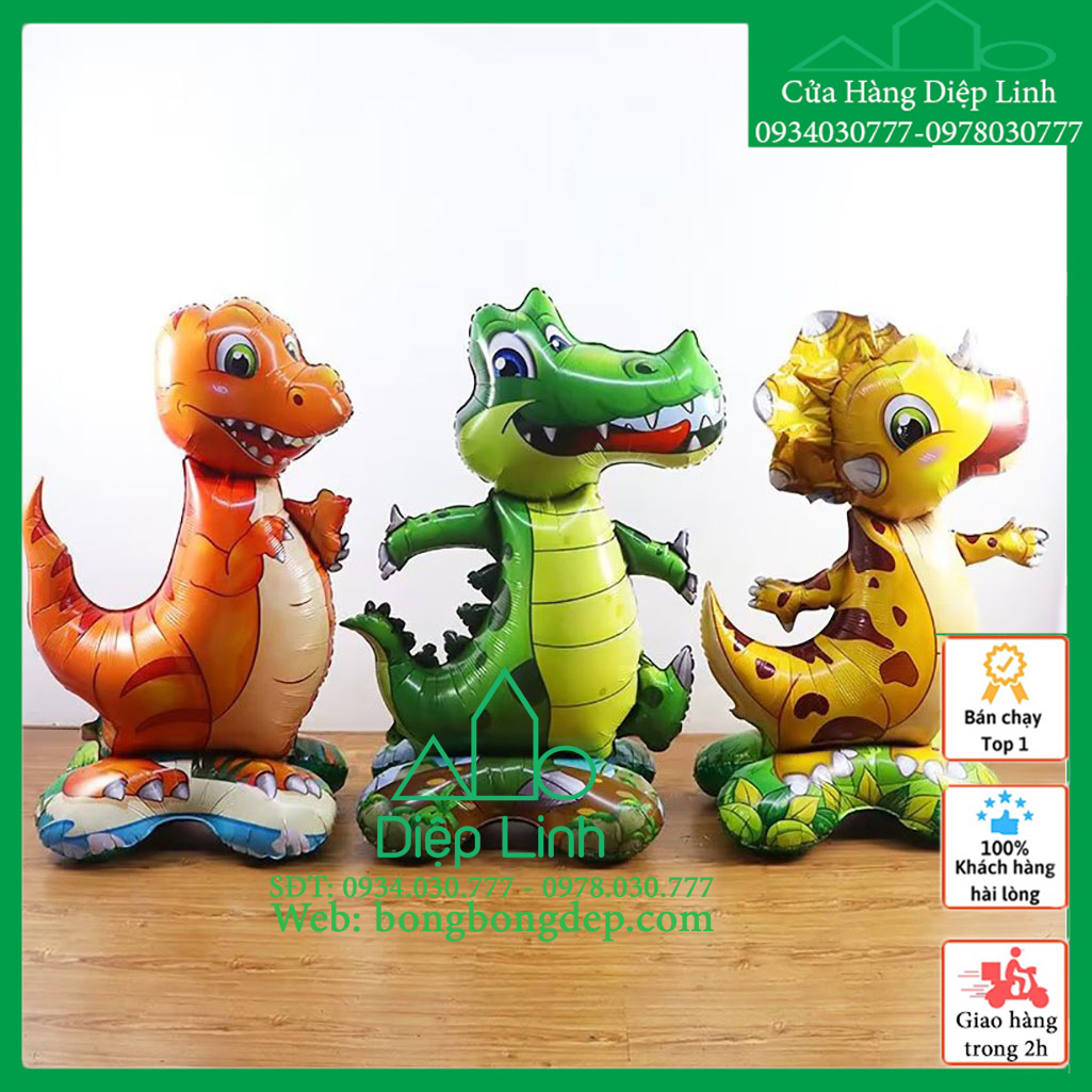 Bóng Kiếng Trang Trí Sinh Nhật Hình Khủng Long Dinosaur