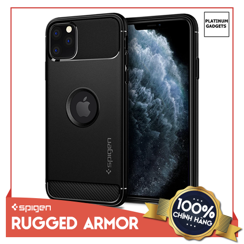 Ốp lưng iPhone 11 Pro Max Spigen Rugged Armor - Hàng Chính Hãng
