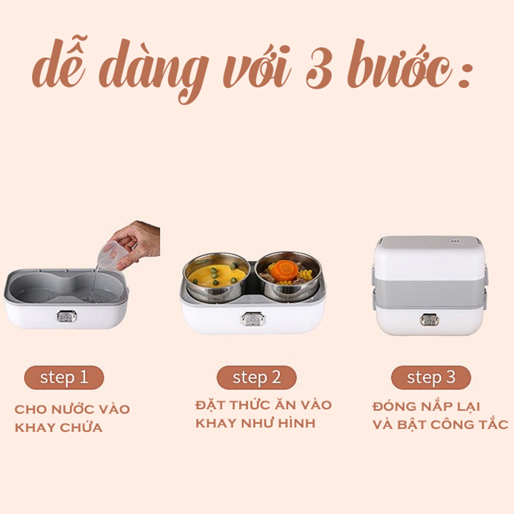 HỘP CƠM ĐIỆN MINI ĐA NĂNG CHẤT LƯỢNG