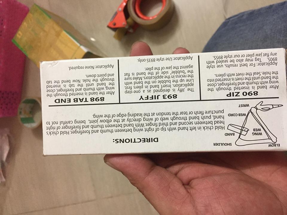 [HCM]100 Miếng Chì Cánh Đánh Dấu Bổn Bang Cho Gà