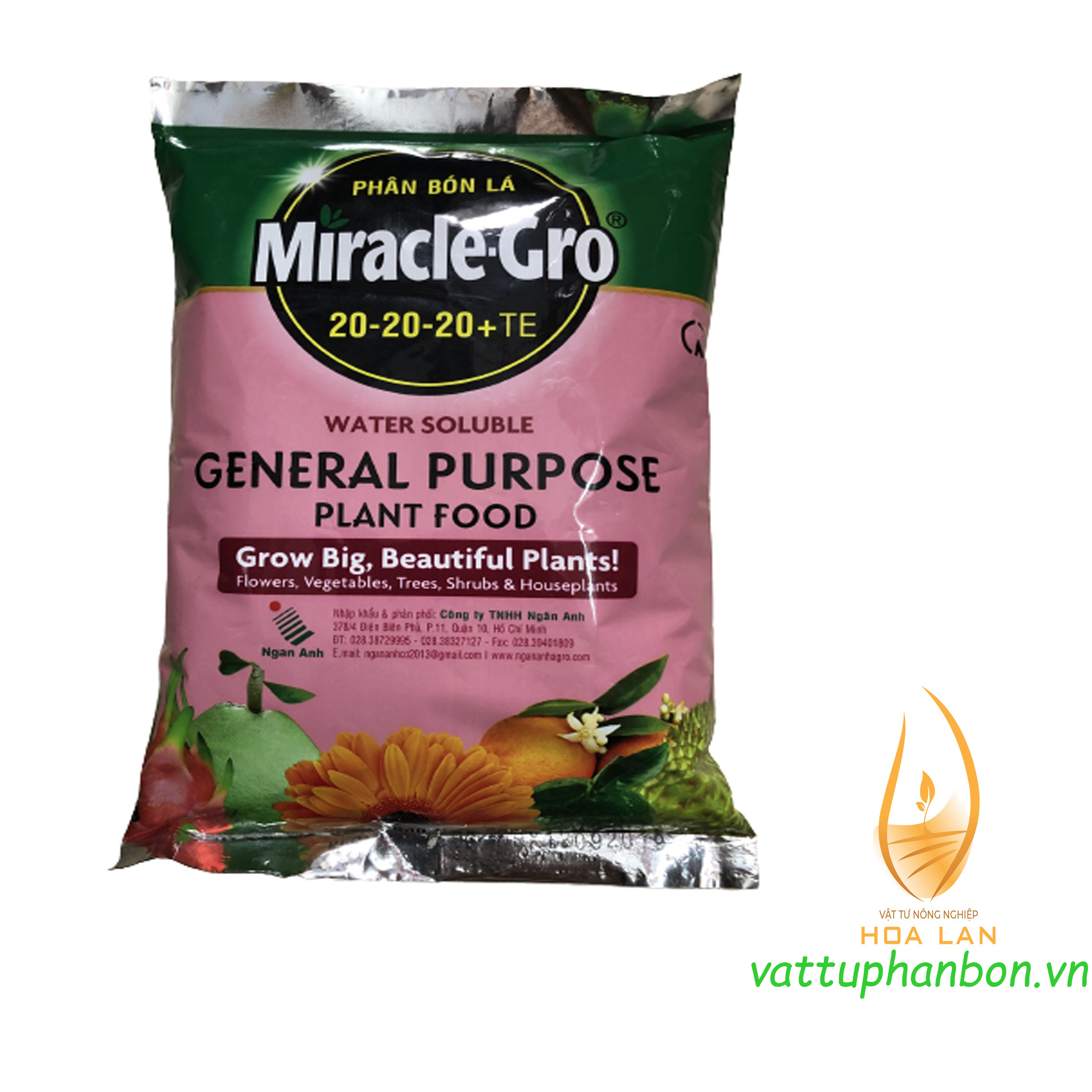Phân bón lá miracle-gro 20-20-20+te usa - mập cây, nuôi trái - #326a# 500g