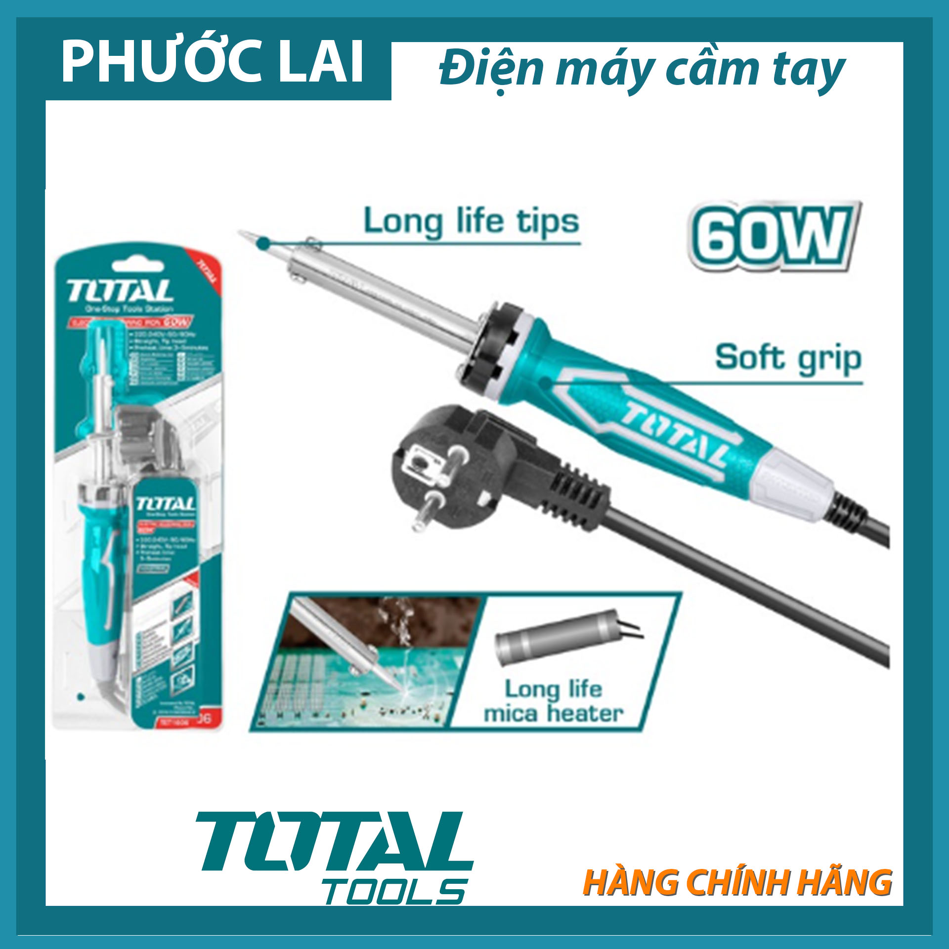 Mỏ hàn chì 60w total tet1606