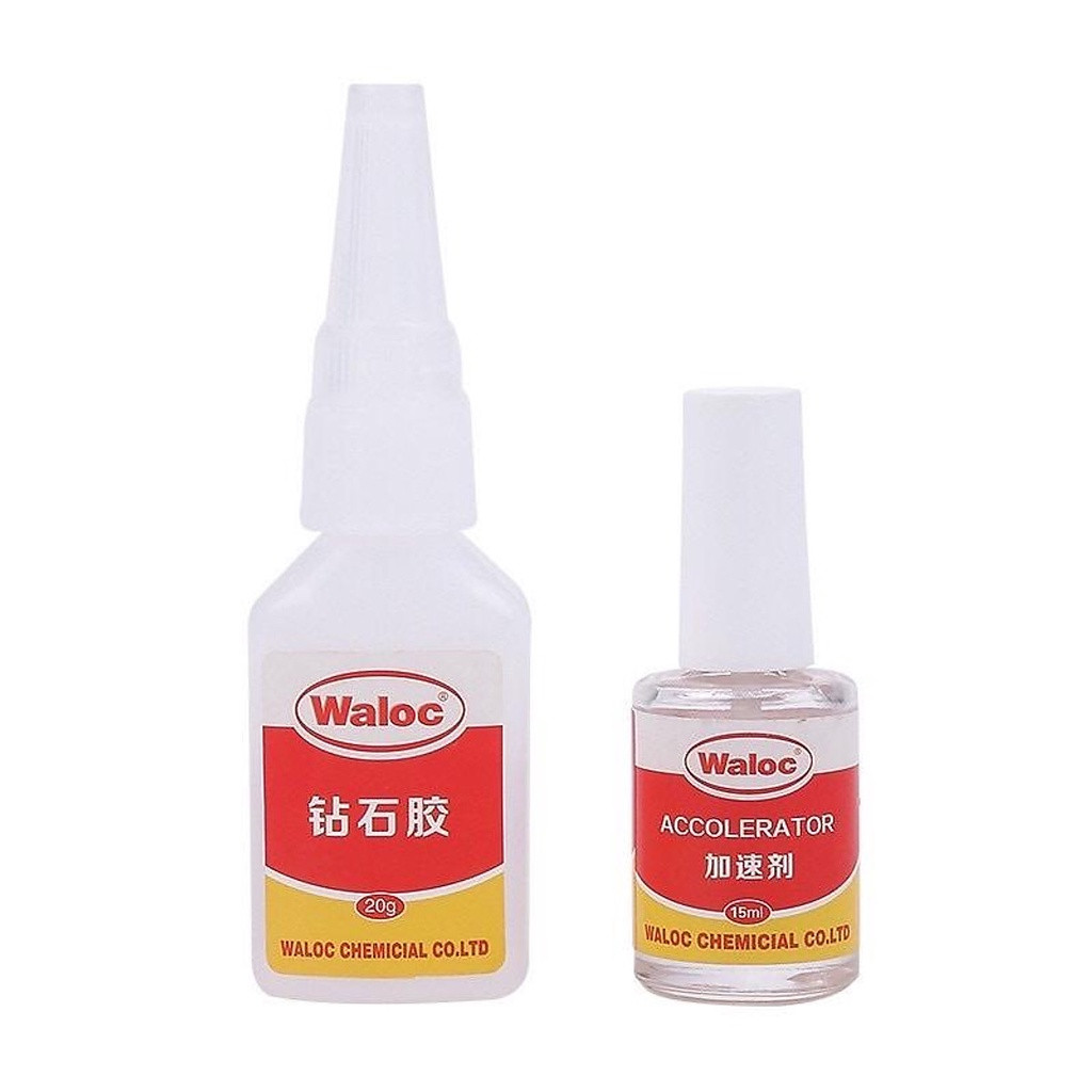 Combo Keo Gắn Móng + Dán đá Waloc Siêu dính/ Set Keo Bê Tông Dán Móng Siêu Chắc