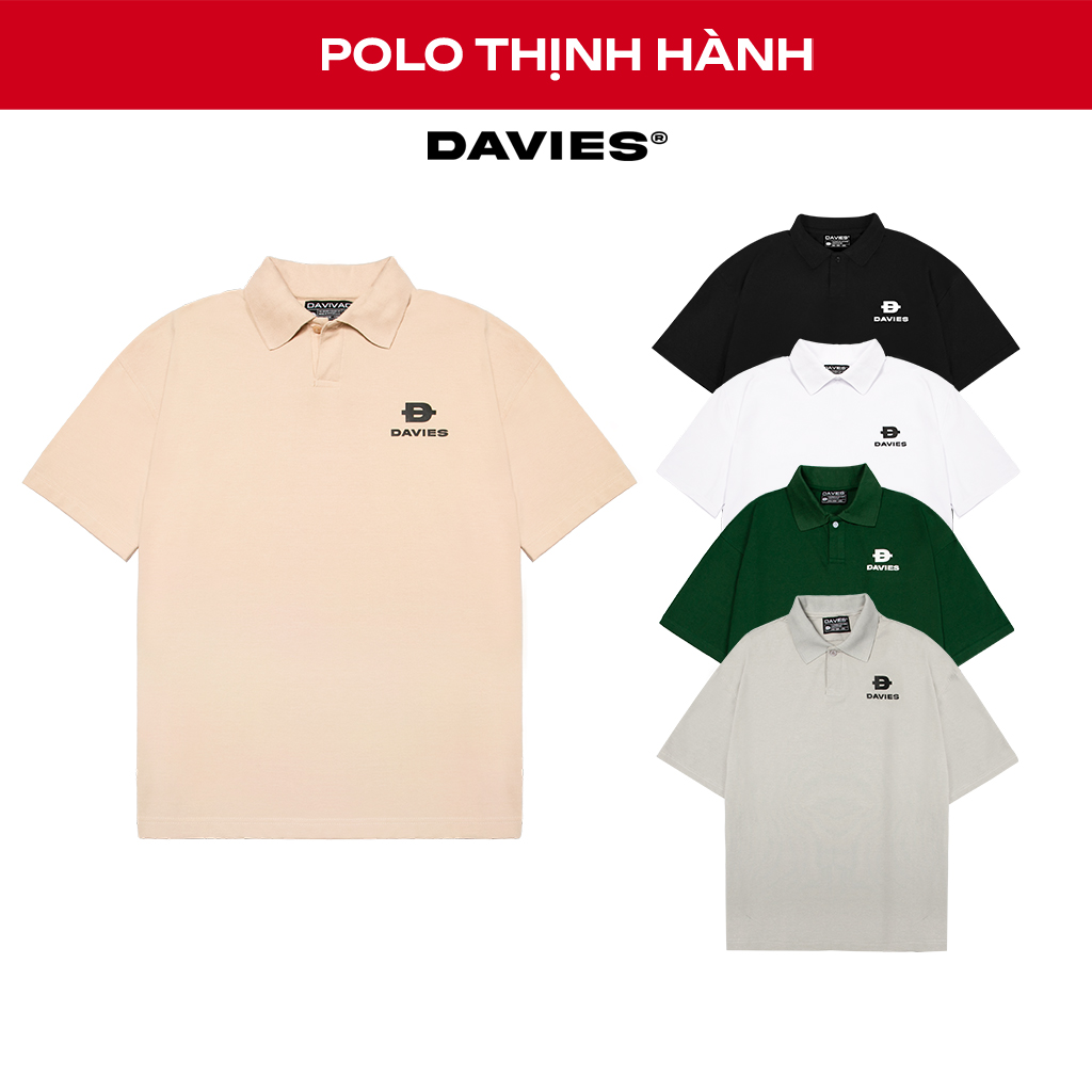 Áo polo nam nữ form rộng tay lỡ Basic nhiều màu local brand DAVIES| D27-PL2