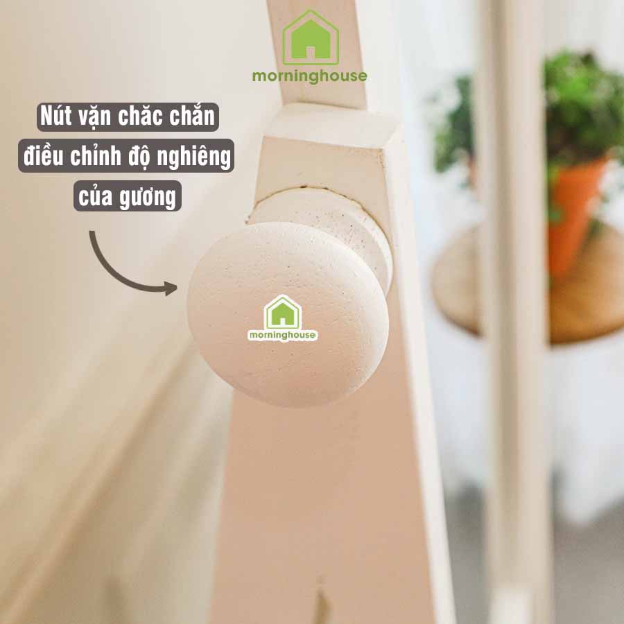 [HCM]GƯƠNG ĐỨNG PHỐI KỆ MÀU TRẮNG