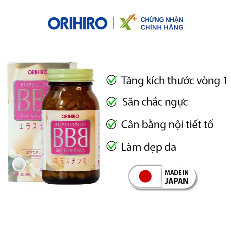 Viên uống nở ngực BBB Orihiro Nhật Bản Cân bằng nội tiết tố, giảm nám sạm, tàn nhang, làm đẹp da XP-OR-BBB01