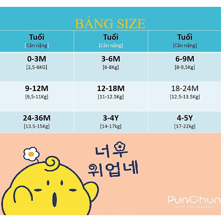 [PUNCHUN] Bộ quần áo cộc Punchun bé trai, bé gái