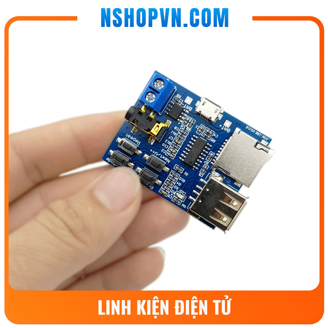 Mạch Phát MP3 Tích Hợp Amply 2W
