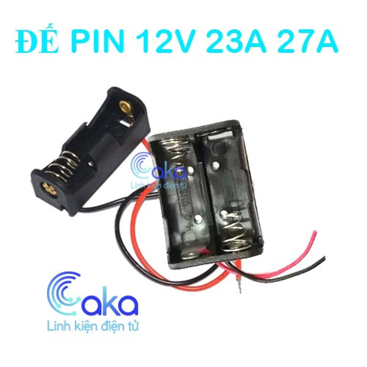 Đế pin 12V PIN 23A 27A có dây