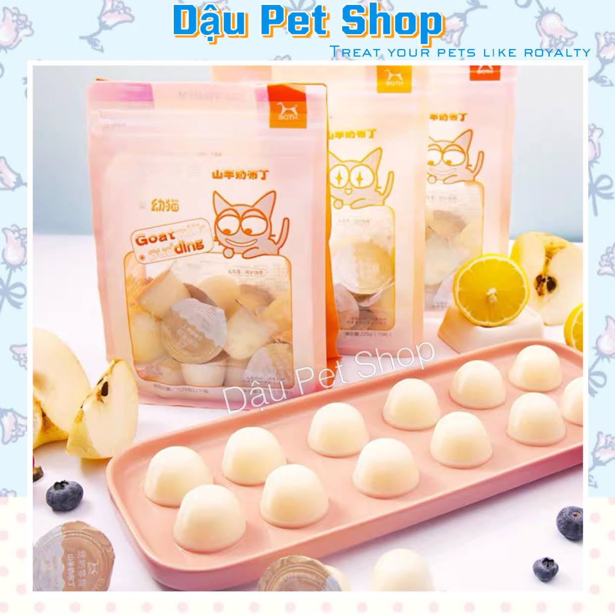 Bịch thạch pudding sữa dê cho mèo