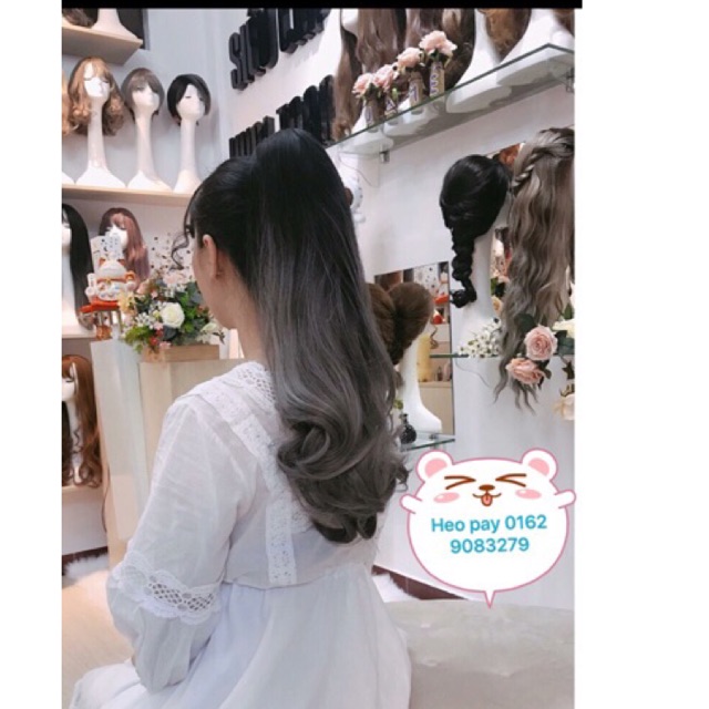 Tóc giả ngoặm ❤️FREESHIP 50k ❤️ Ngoặm omber 2 màu đen khói