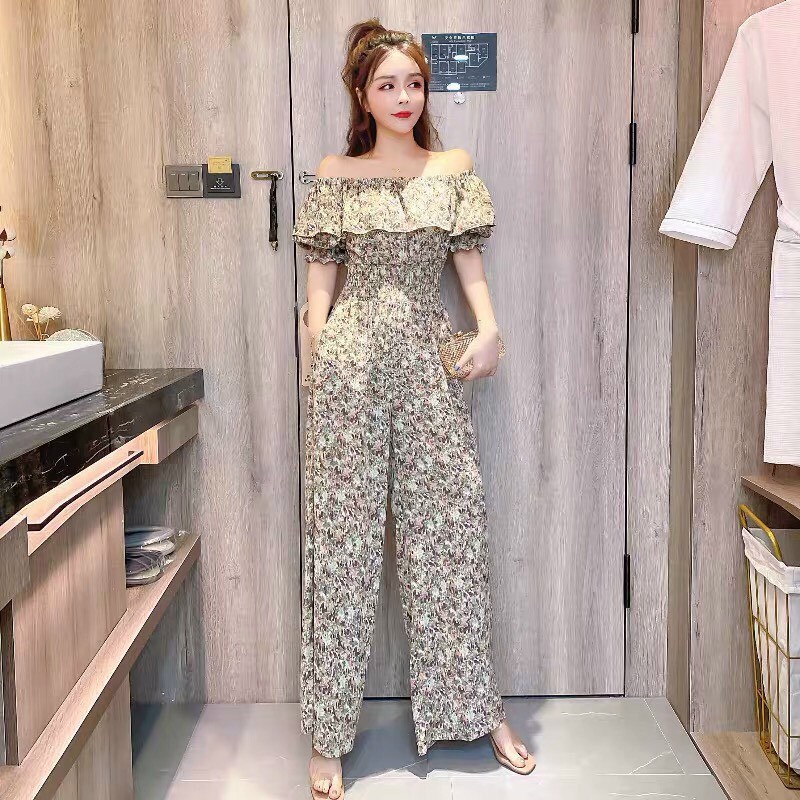 jumpsuit dài  ống suông bẹt vai-MTB#jumpsuitnu