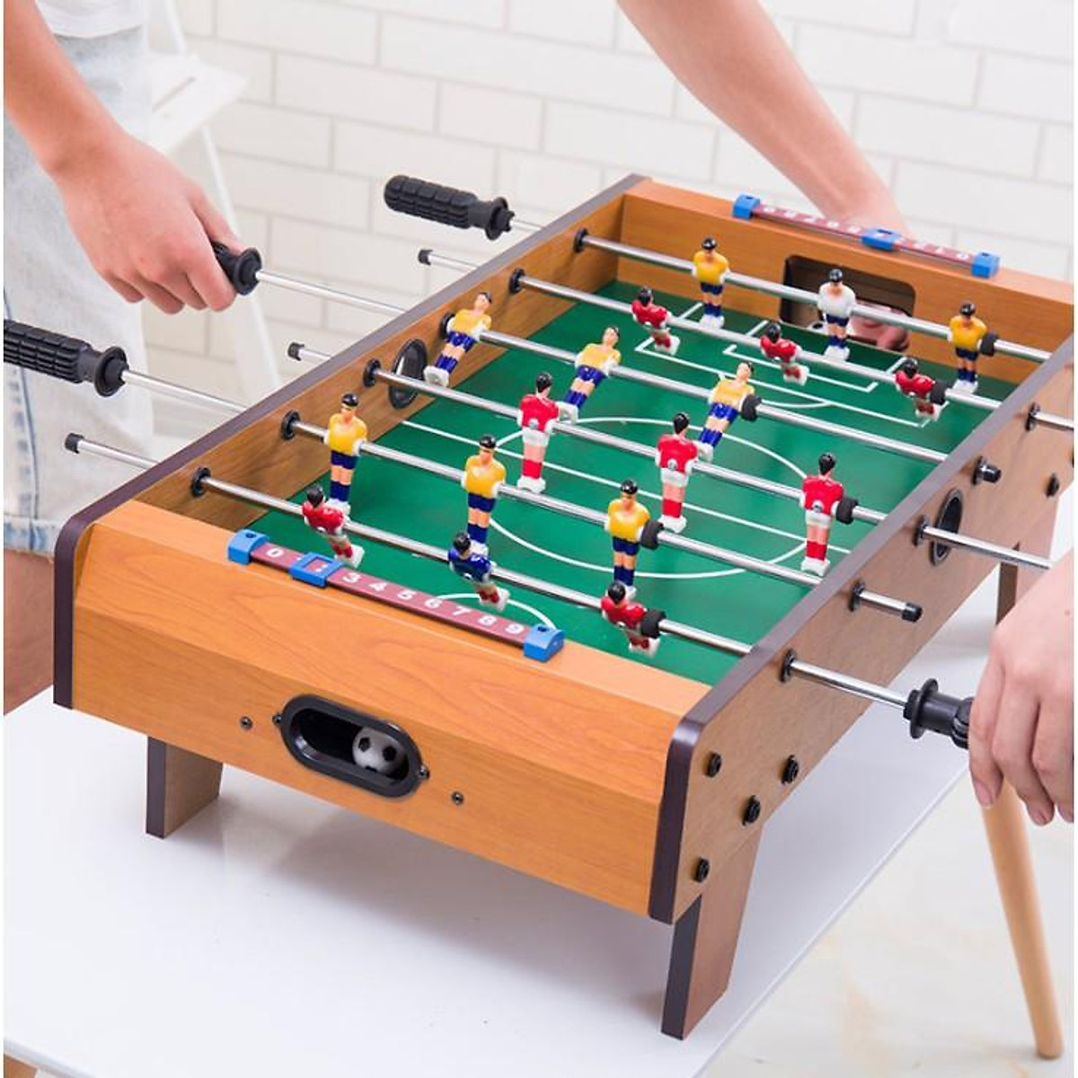 Bàn bi lắc 6 bàn đánh Tabletop Foosball kích thước 5015.5cm Bộ bi lắc kèm 2 bóng - trò chơi bi lắc