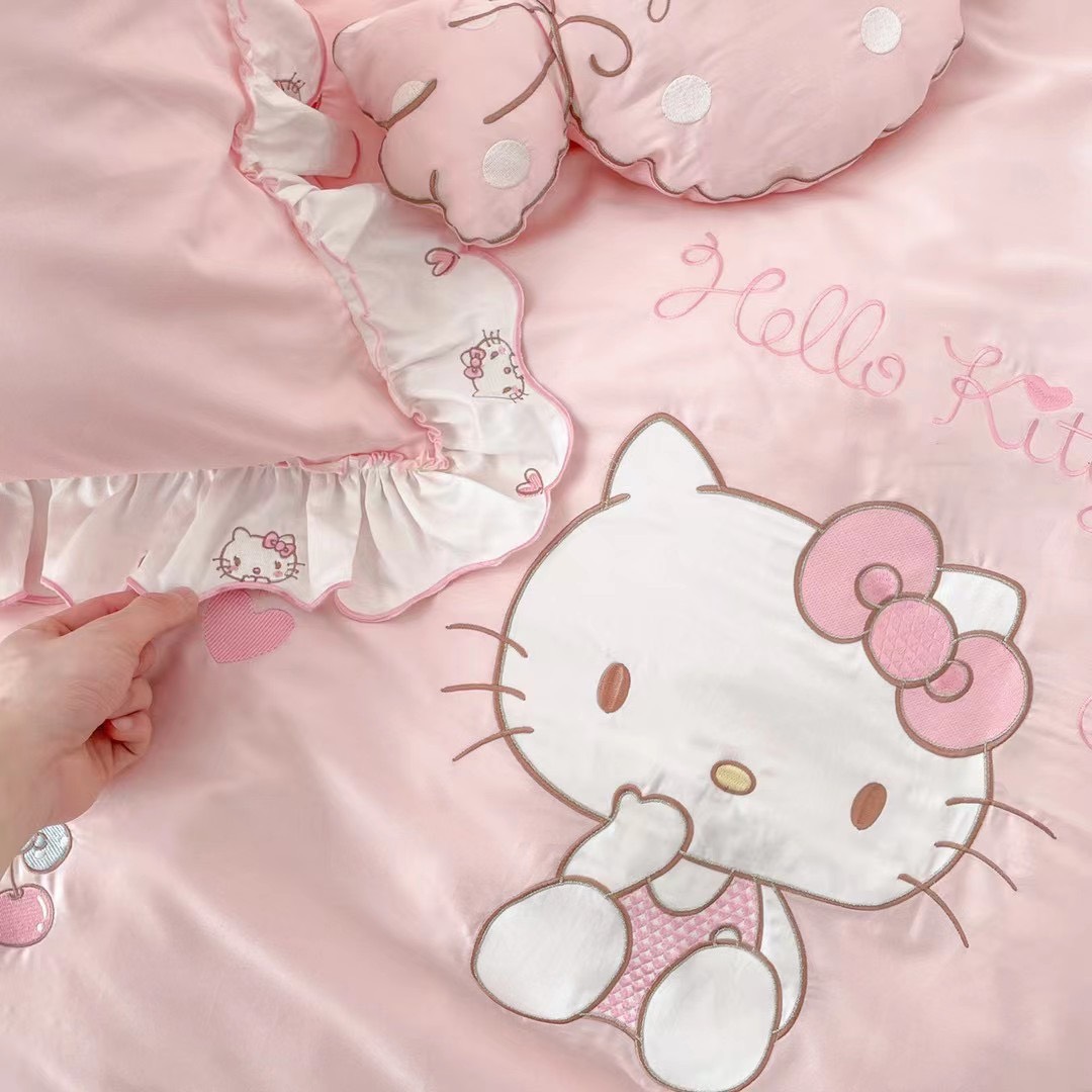 🎀 Bộ chăn ga gối lụa Hello Kitty 🎀