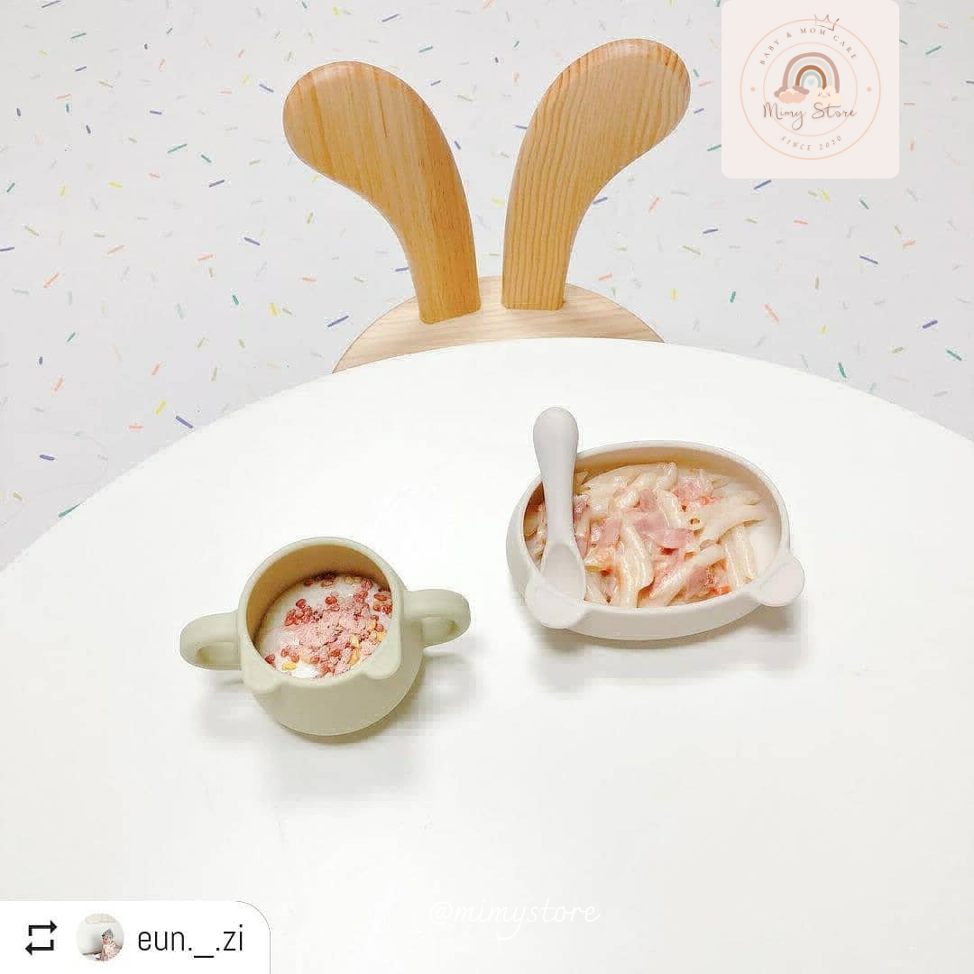 Bát Ăn Dặm Silicone Hình Gấu BLUEMAMA