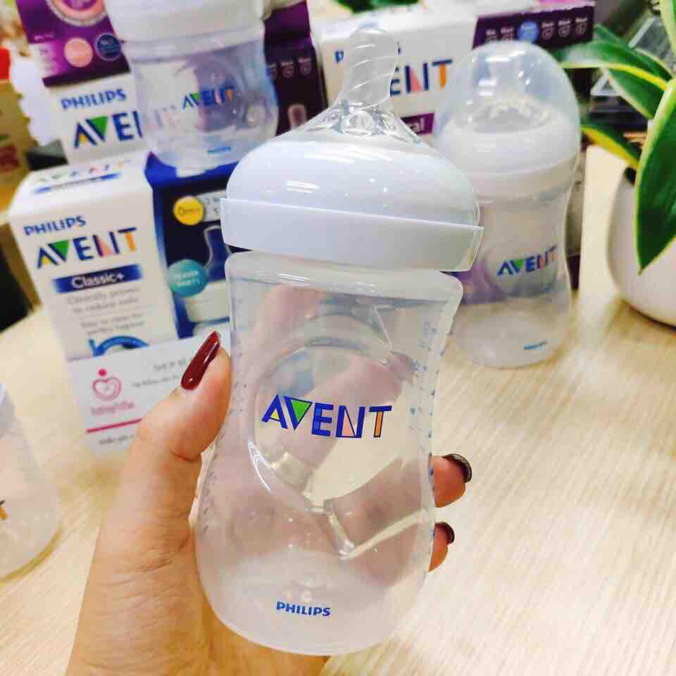 Bình sữa Avent Natural 260ml núm xoắn siêu mềm