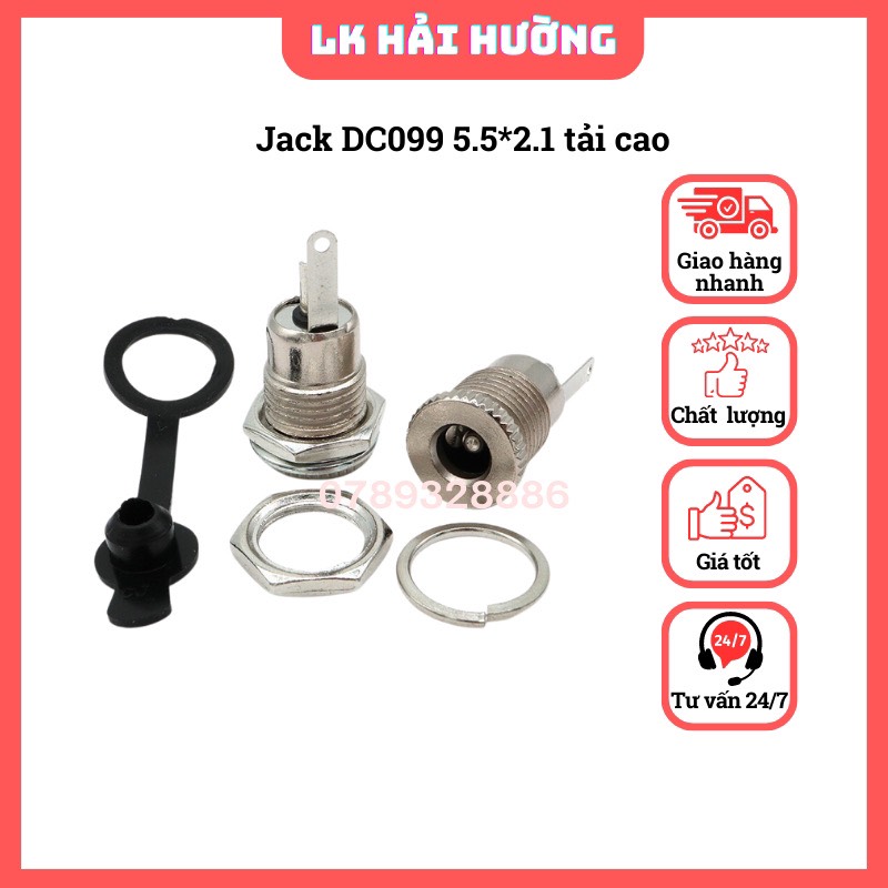 Jack nguồn DC 5.5*2.1mm, 5.5*2.5mm các loại