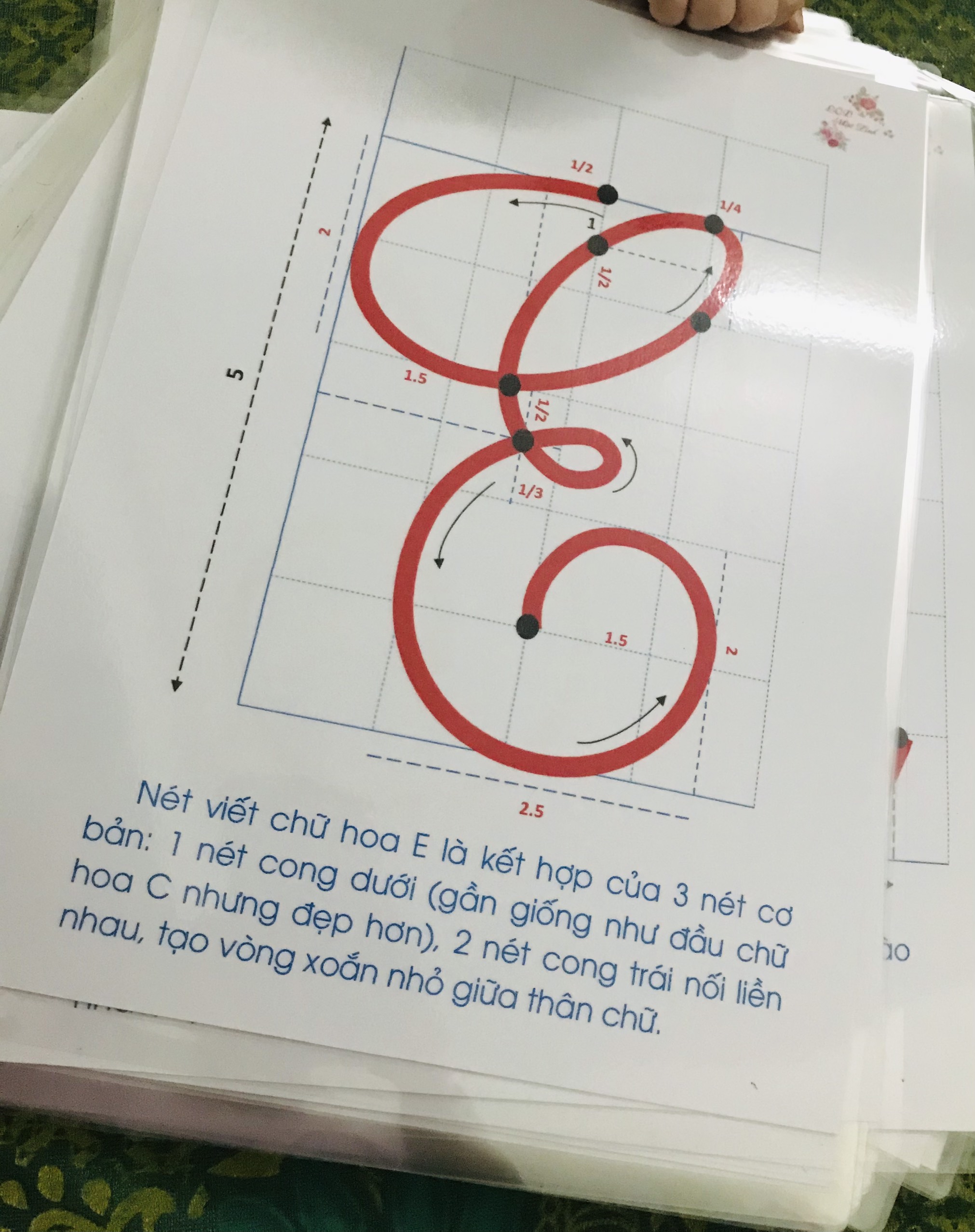 Bộ chữ hoa cỡ nhỡ ép plastic