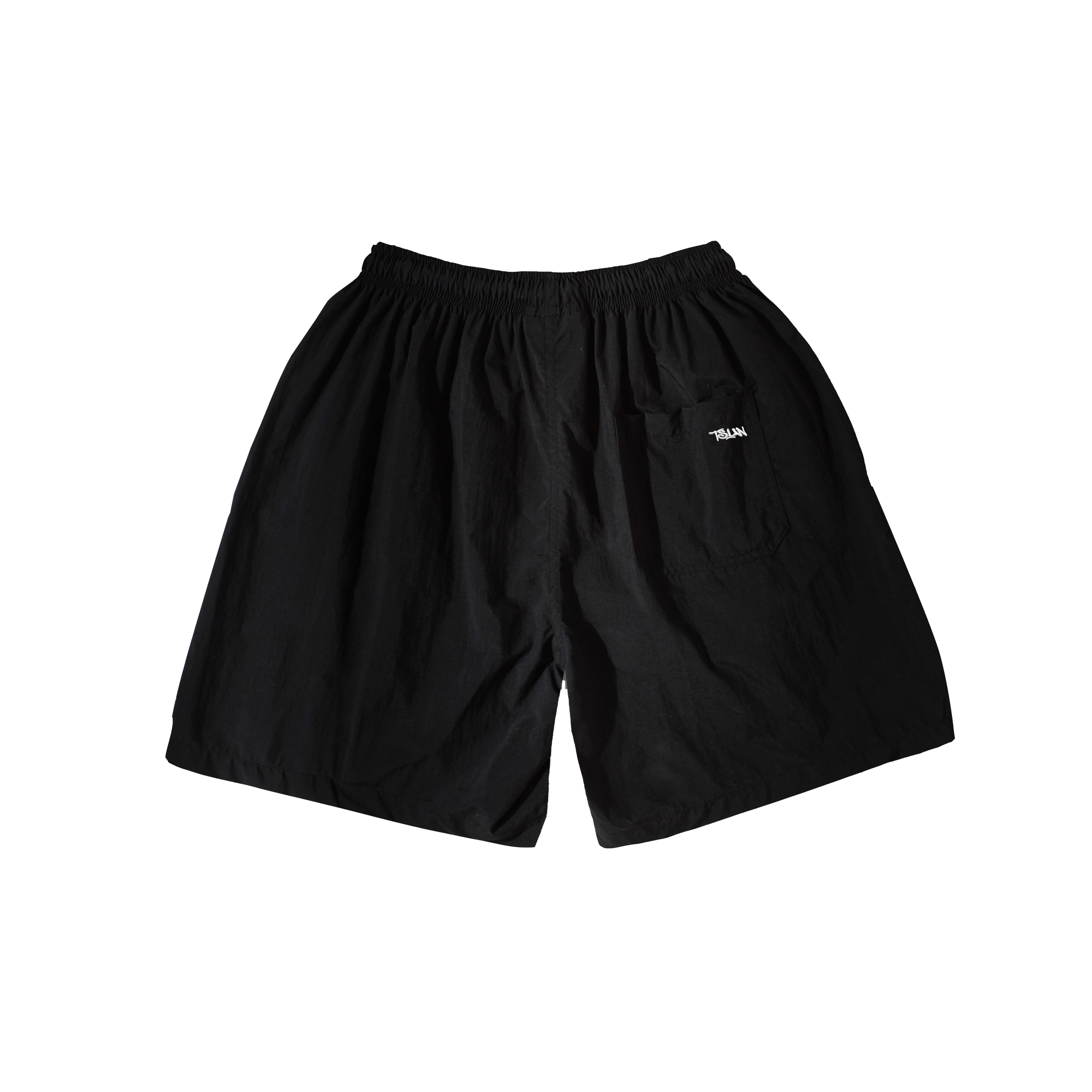 Quần ngắn TSUN Logo Short - Vải dù - Đen - Unisex