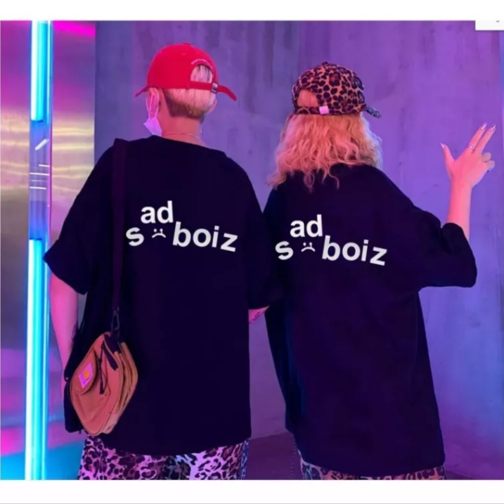 Áo thun nam nữ form thụng sadboiz. in 2 mặt