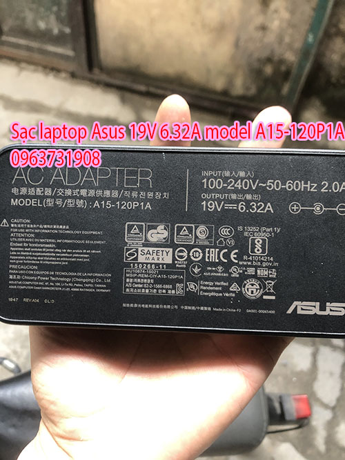 Sạc laptop Asus 19V 6.32A Model A15-120P1A