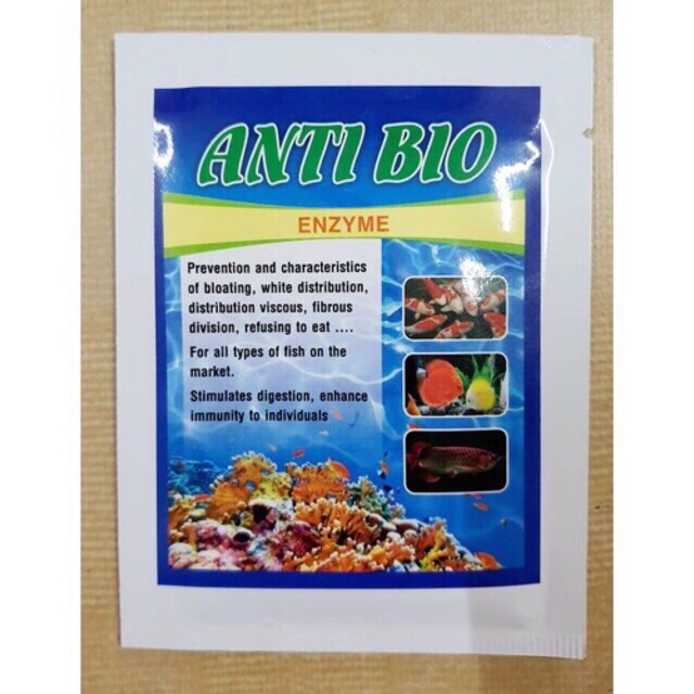 ANTI BIO Men tiêu hóa cho cá cảnh 10g