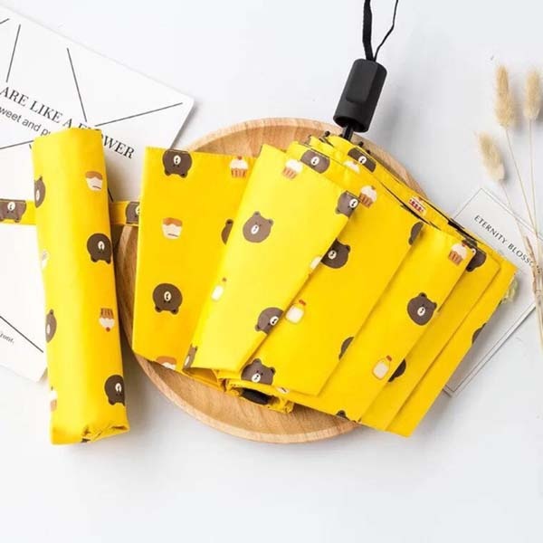 DÙ GẤU ĐI MƯA CHE NẮNG HÌNH GẤU DỄ THƯƠNG , DÙ 3 LỚP DÀY  ( NHIỀU MÀU )