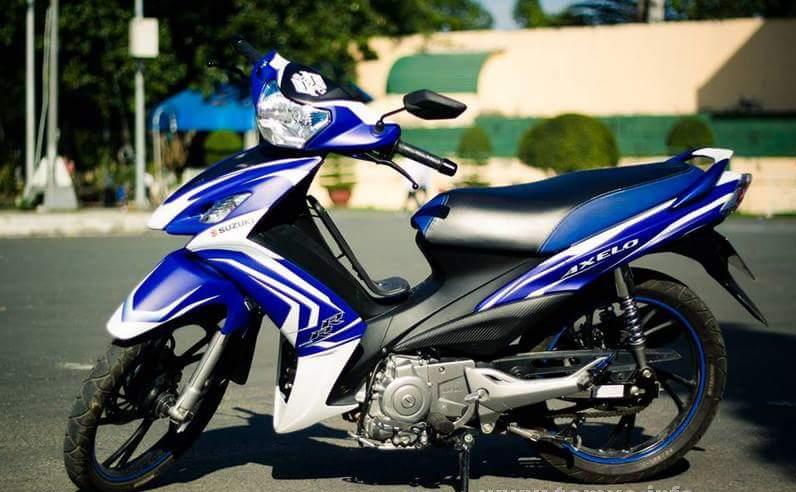 tem trùm axelo sọc trắng xanh nhám