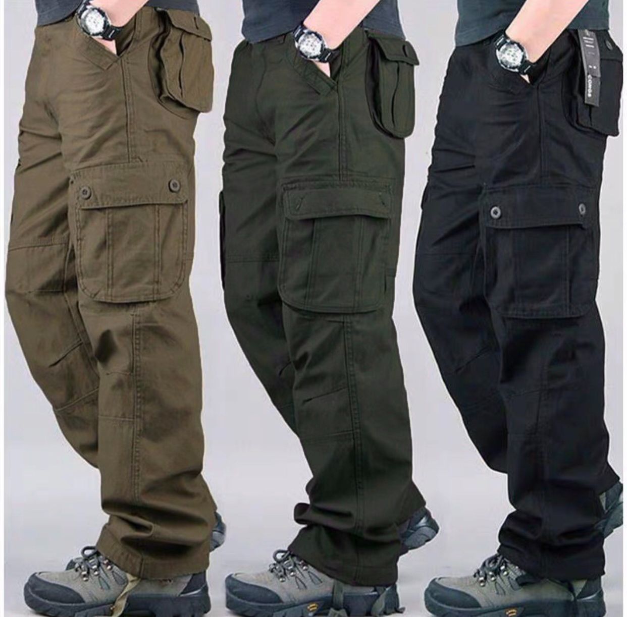 [ Voucher Giảm 50% ] Combo 03 Quần Kaki Nam Kiểu Lính Cạp Chun Co Giãn Ống Suông Rộng Phong Cách Ngầu Bụi Thời Trang XƯỞNG MAY THANH NGA 3MEN QUAN 049