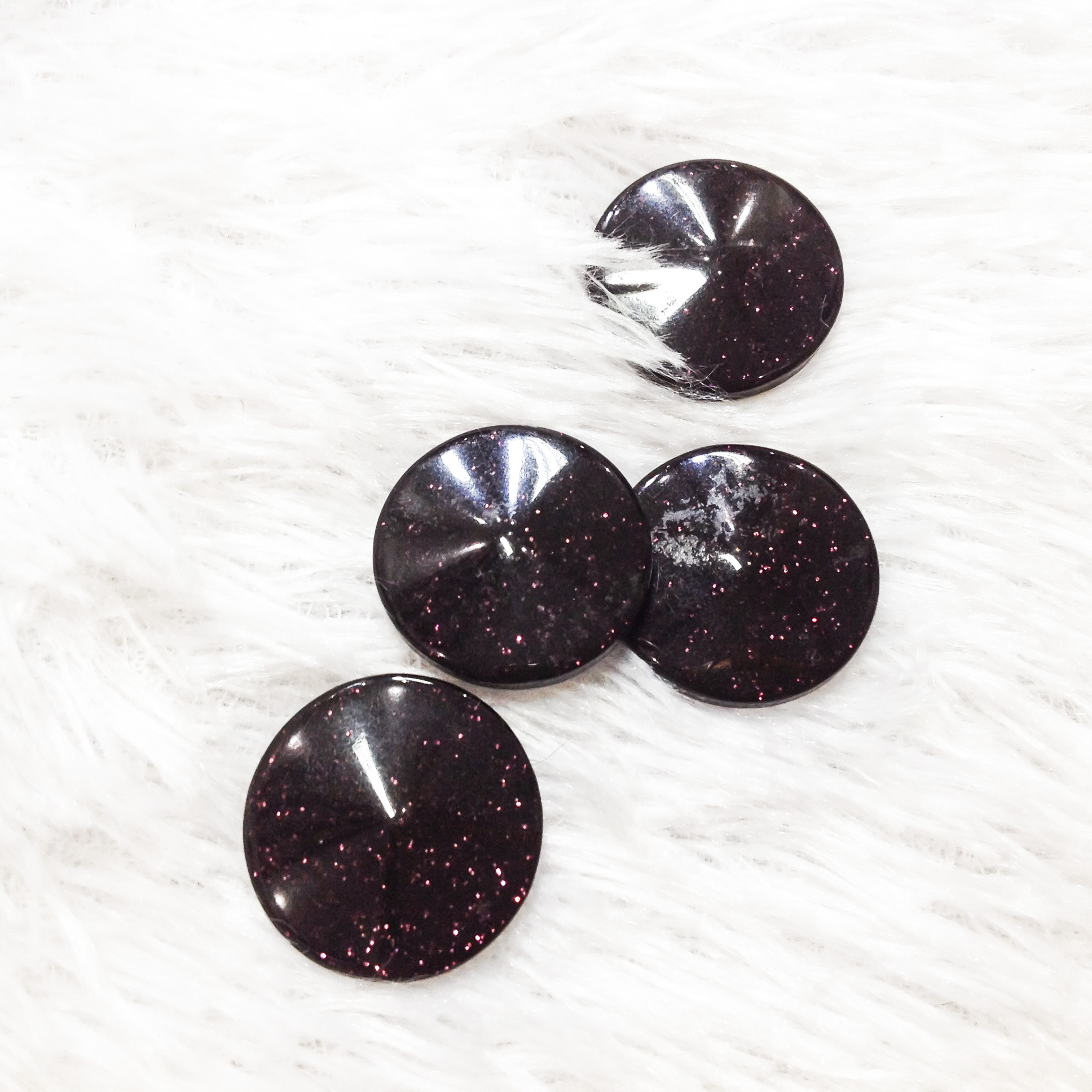 4 PCs underwear buttons chic shiny sequined print ball button vest [1 pack 4 buttons]
