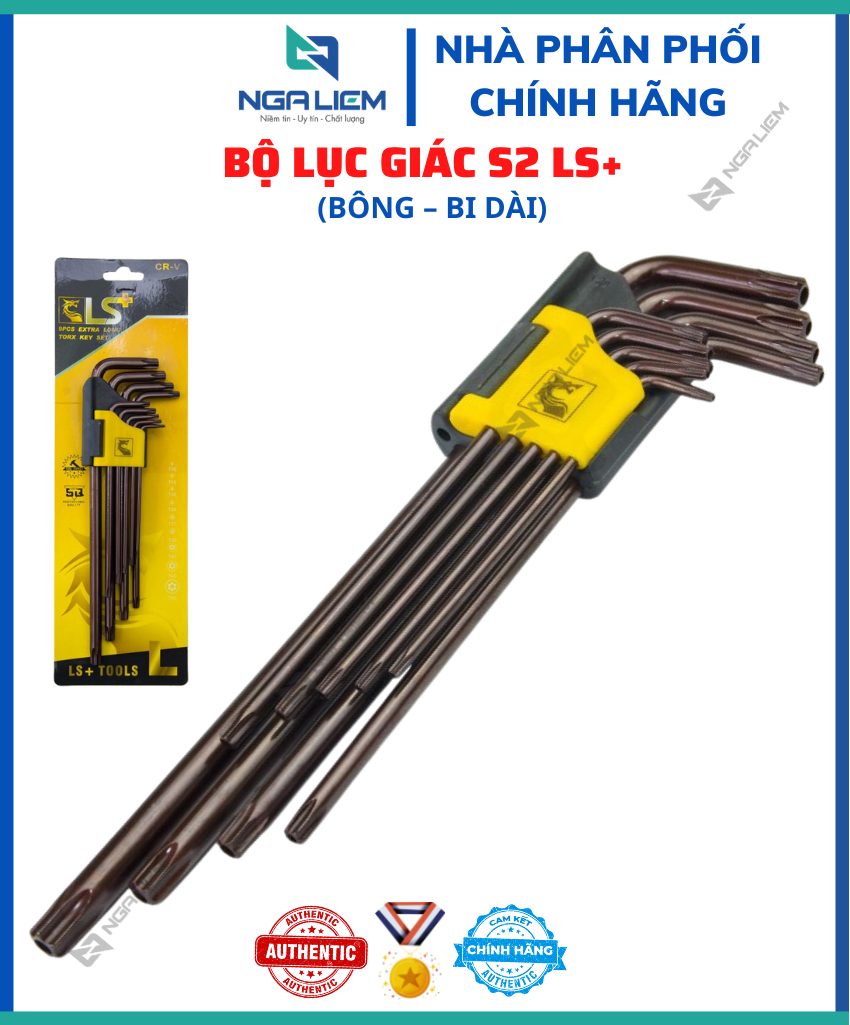 Bộ lục giác S2 9 món LS+ (Bông – Bi Dài)
