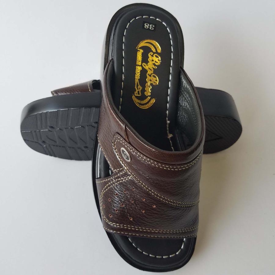Bigben Men's Slippers High Quality Genuine Cow Leather Dn153