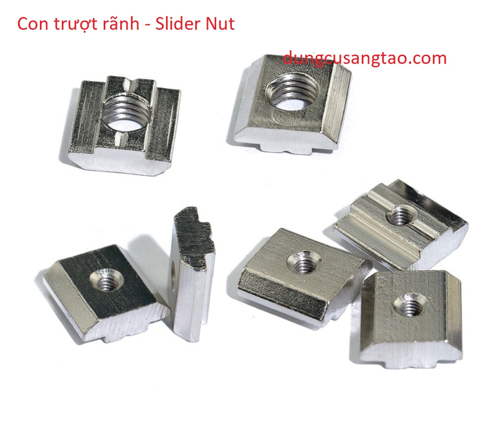con trượt rãnh nhôm định hình 2020/3030/4040 (Ốc slider Nut / tán chèn cho nhôm định hình)
