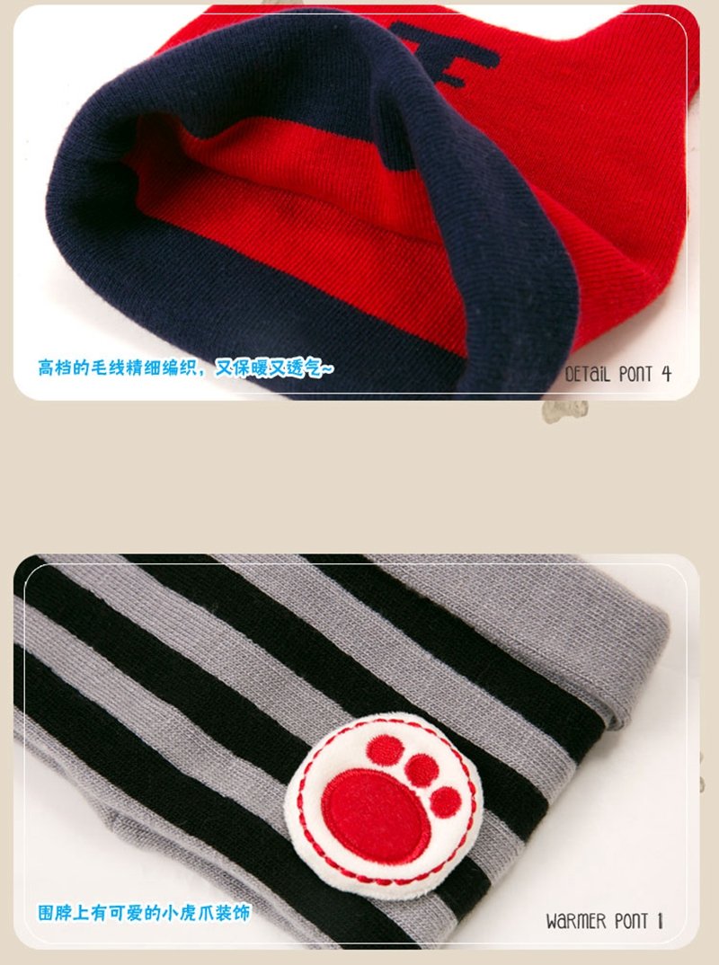 Set mũ len kèm khăn cho bé mẫu Tiger có tai