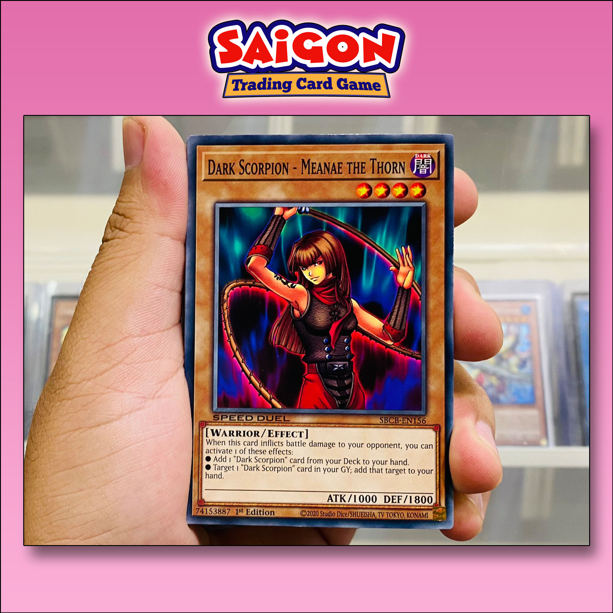 Thẻ bài yugioh mã sbcb-en156 - dark scorpion - meanae the thorn - common - 1st edition