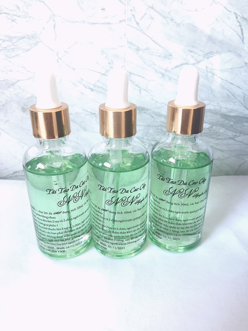[Hương Bạc Hà] Combo 2 Chai Nước Hỗ Trợ Lột Thay Da 3D NN 50ml - Mẫu mới