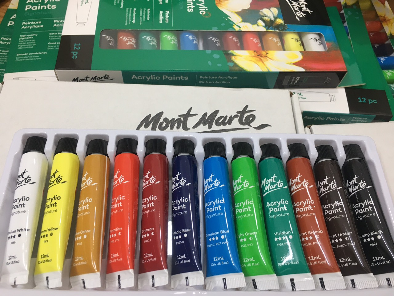 SET MÀU MONT MARTE ACRYLIC 12ML 12/18/24 CÓ QUÀ TẶNG