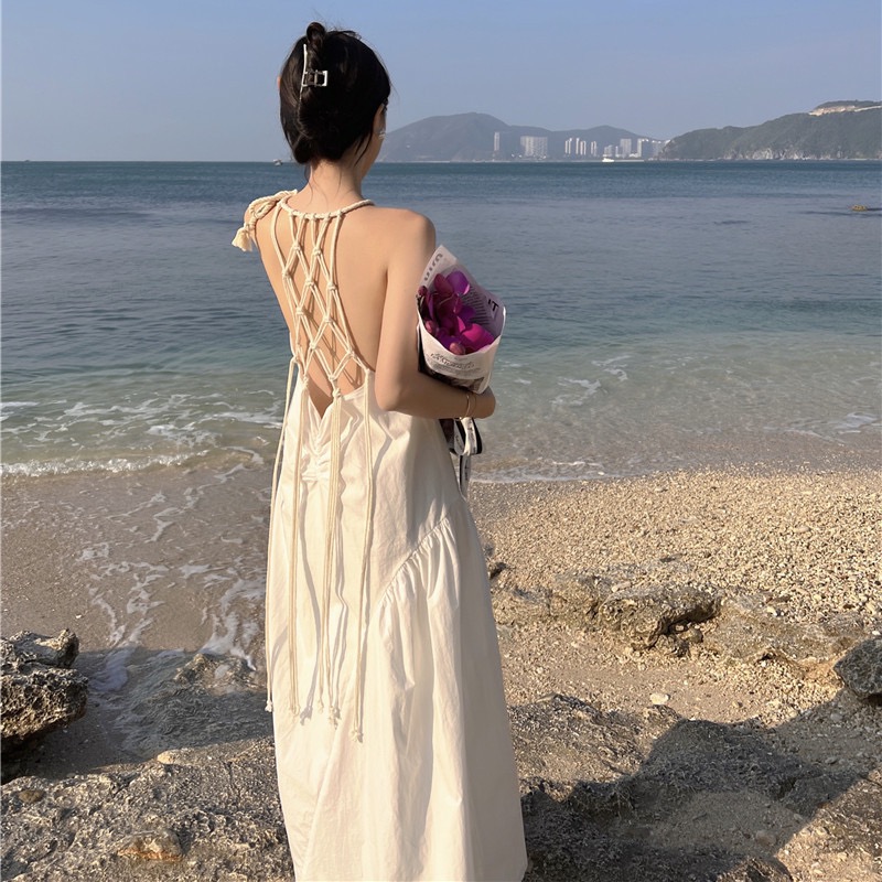 Maxi 2023, mẫu maxi mới thiết kế lưng kiểu bện dây độc đáo
