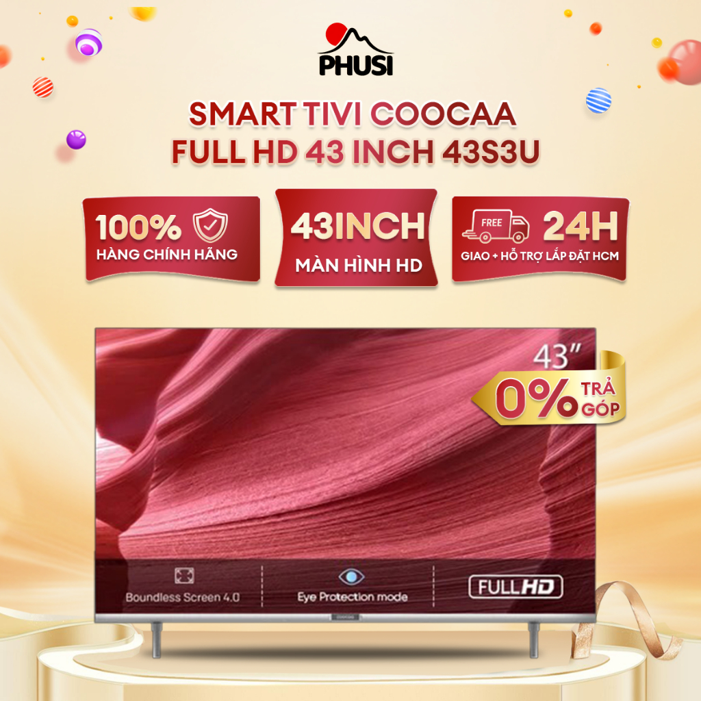 43s3u - smart tivi coocaa full hd 43 inch 43s3u -