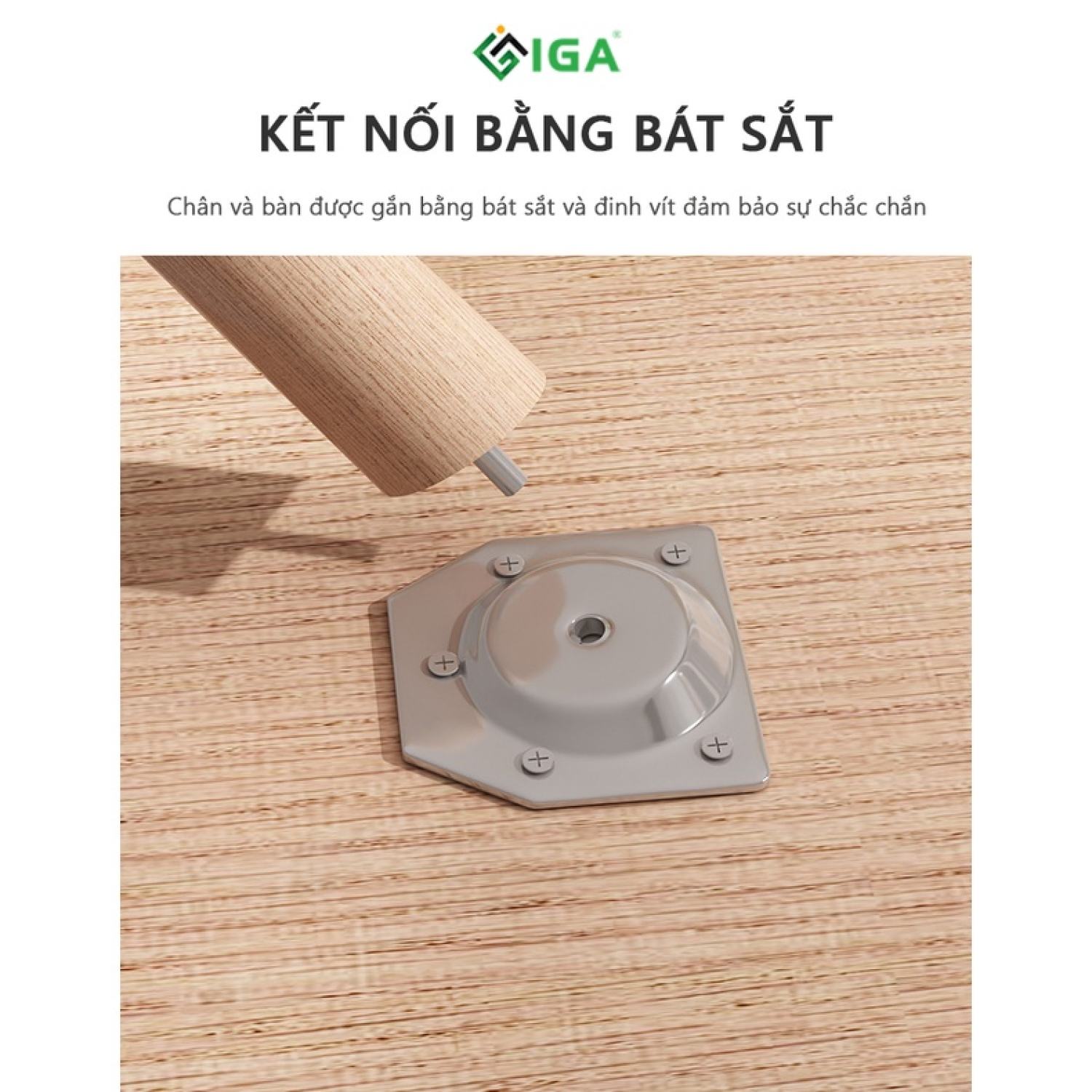 Bàn ăn IGA phong cách bắc âu ( không bao gồm ghế ngồi) GP181